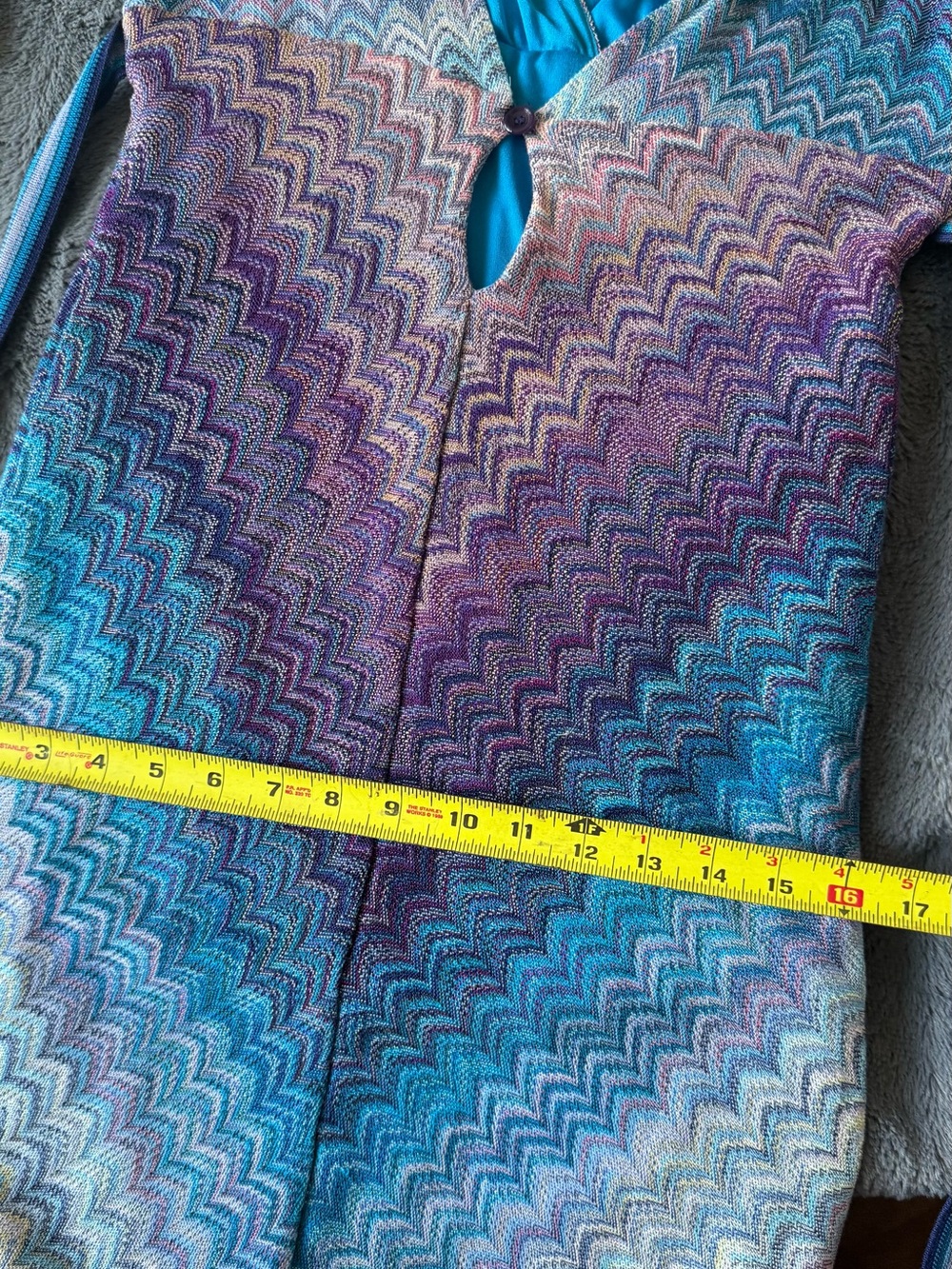 Missoni Multicolor Chevron Knit Dress in Blue and Purple Tones - Picture 2 of 10